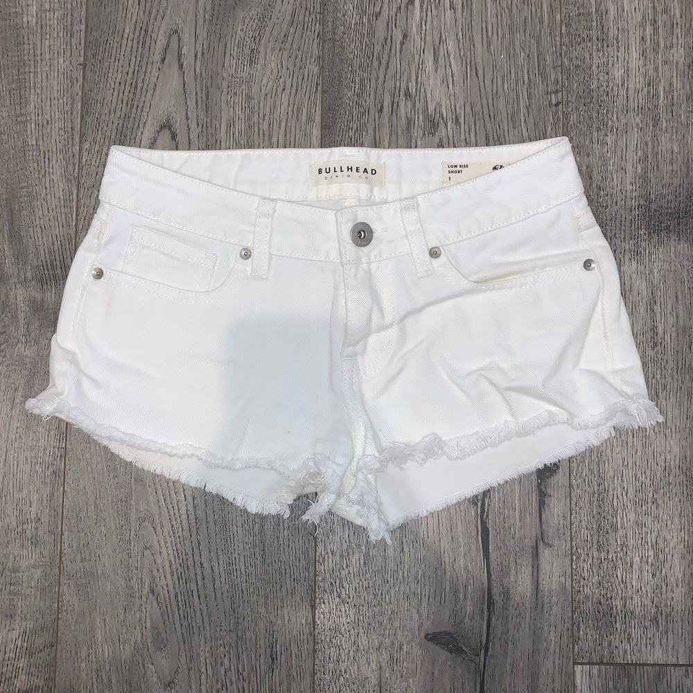 PacSun white jean shorts